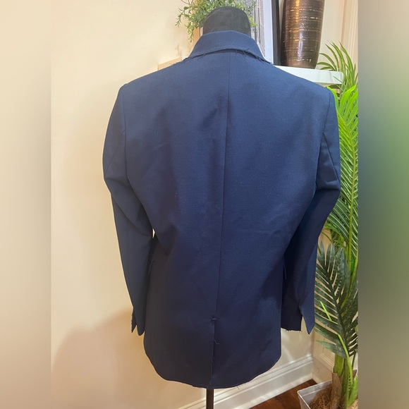 FRAME Oversized Raw Edge Navy Blazer XS - Picture 12 of 15